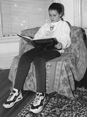 Phoenix-area 11-year-old Jennifer Gleason, who did not move in more than two hours of reading <I>The Wizard Of Oz</I>.